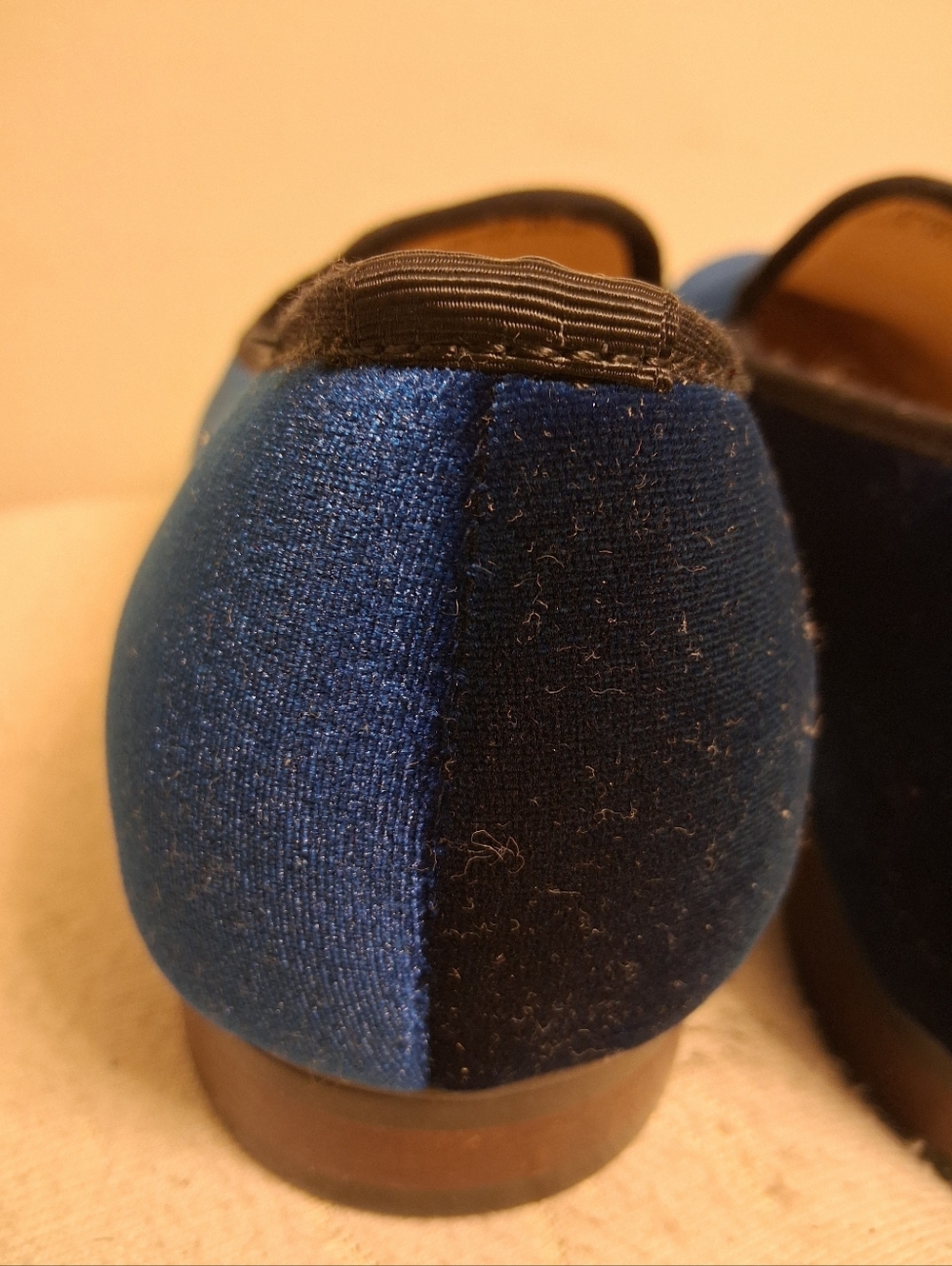 Men's JOURNEY WEST JW068 Blue Velvet Embroidered Loafers Size 43, US 10 - Picture 4 of 16